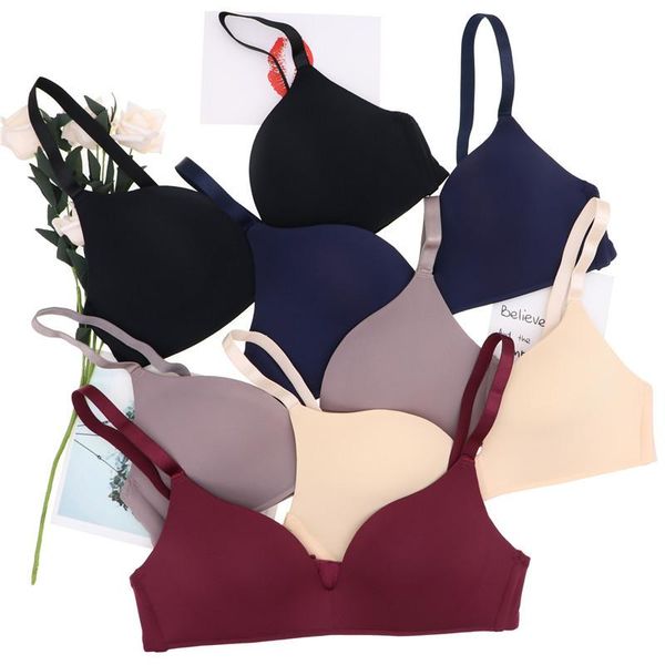 bras pure color seamless no steel ring nylon thin breathable soft japanese style 1pcs women underwear female lingerie, Red;black
bras pure color seamless no steel ring nylon thin breathable soft japanese style 1pcs women underwear female lingerie, Red;black