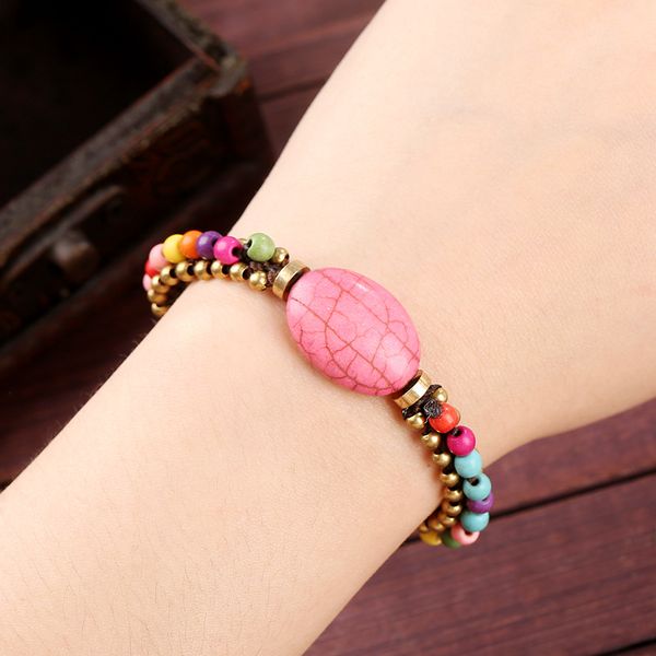 s2315 bohemian fashion jewelry strands beaded bracelet stone wax rope vintage handmade beads bracelets, Black
s2315 bohemian fashion jewelry strands beaded bracelet stone wax rope vintage handmade beads bracelets, Black