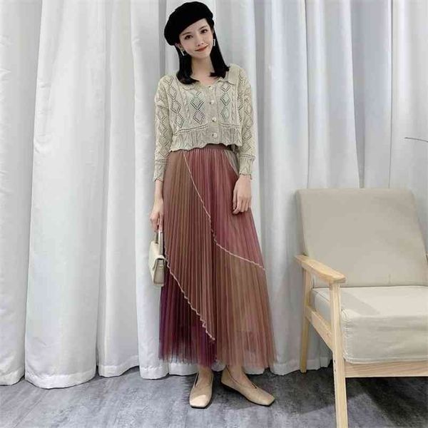 summer arrival elastic high waist slimming simple mesh long skirt all-match casual women pleated 210527, Black
summer arrival elastic high waist slimming simple mesh long skirt all-match casual women pleated 210527, Black
