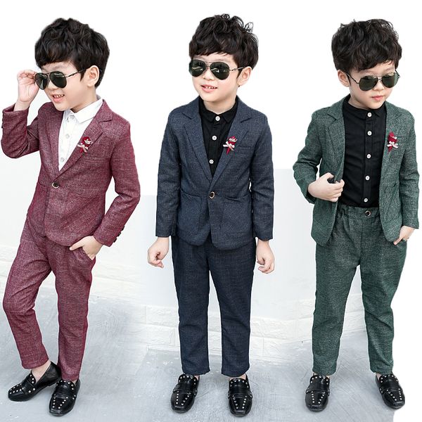 childrens formal suit sets spring autumn flower boy wedding performance host dress costumes kids blazer pants 2pcs clothes set, Black
childrens formal suit sets spring autumn flower boy wedding performance host dress costumes kids blazer pants 2pcs clothes set, Black