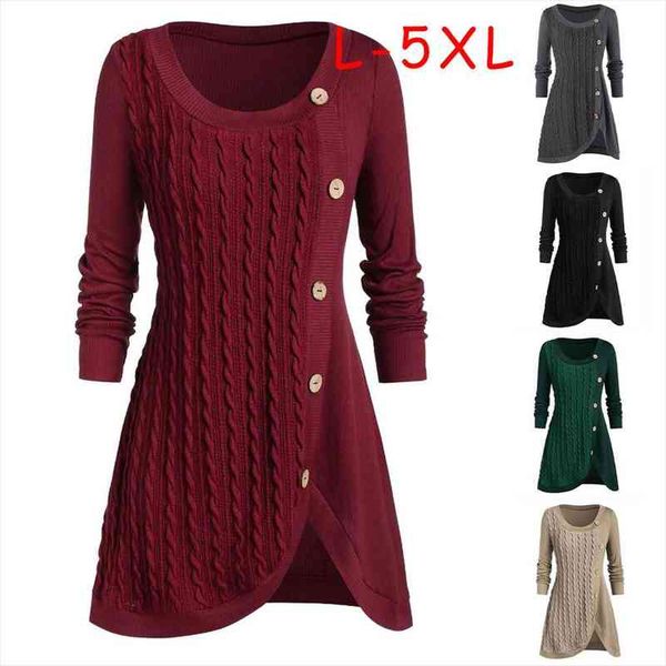 oversized 5xl winter solid buttons tunic sweater women o-neck long sleeve pachwork asymmetric knitted sweater female jumper, White;black
oversized 5xl winter solid buttons tunic sweater women o-neck long sleeve pachwork asymmetric knitted sweater female jumper, White;black