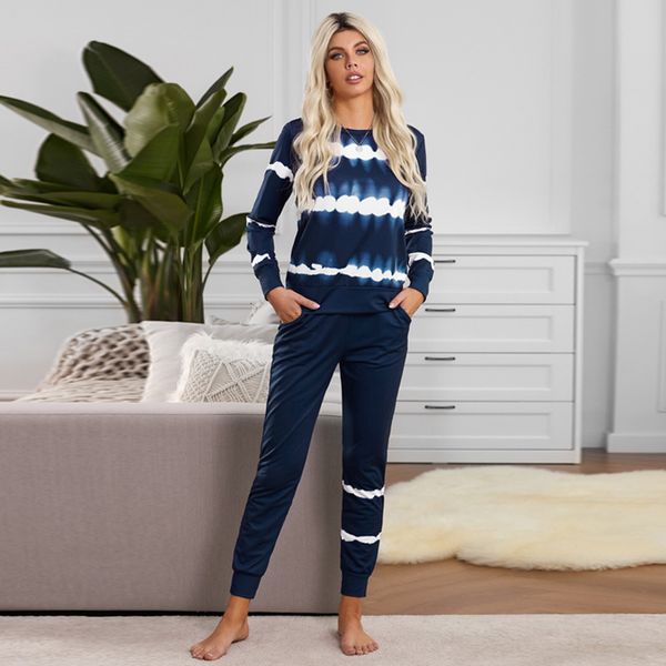 clothes new home 2021 tie dyeing trend printing stripe spring and autumn women's pajamas suit, Black;red
clothes new home 2021 tie dyeing trend printing stripe spring and autumn women's pajamas suit, Black;red