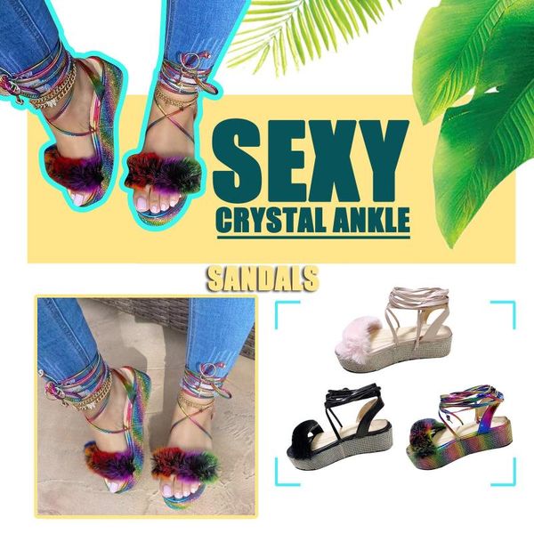 sandals ladies rhinestone flat bottom thick fish mouth rubber fashion women 2021 luxury designer brand, Black 
sandals ladies rhinestone flat bottom thick fish mouth rubber fashion women 2021 luxury designer brand, Black