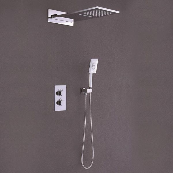 chrome color bathroom thermostatic control shower faucet set wall mounted big waterfall rain head brass material sets
chrome color bathroom thermostatic control shower faucet set wall mounted big waterfall rain head brass material sets
