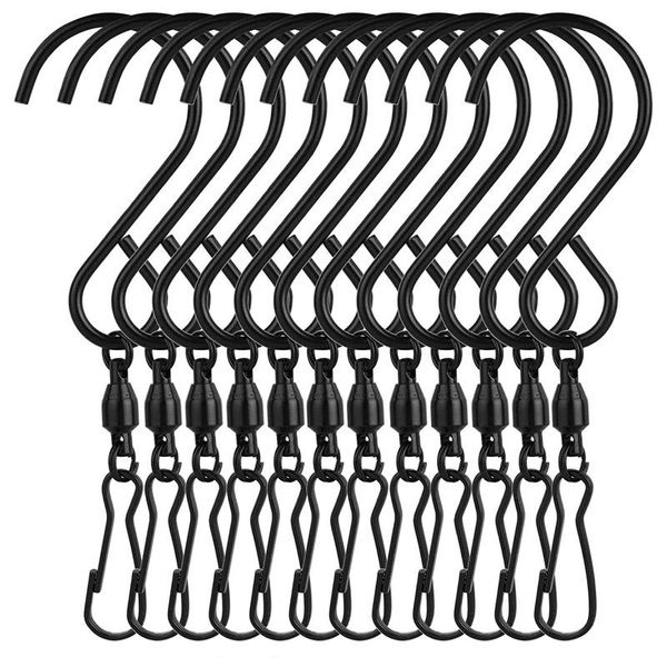 pack swivel hooks clips wind spinner s hook hanging chimes party supplies (black) & rails
pack swivel hooks clips wind spinner s hook hanging chimes party supplies (black) & rails