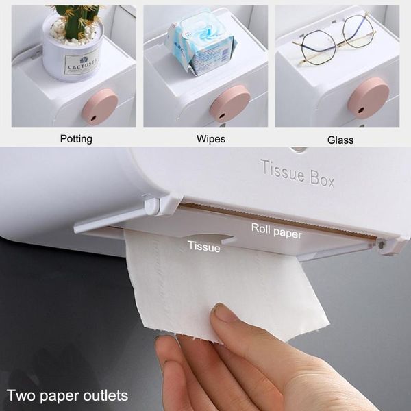 sell nail-dwaterproof water toilet roll paper box tissue pump wallpaper storage bathroom tools boxes & napkins