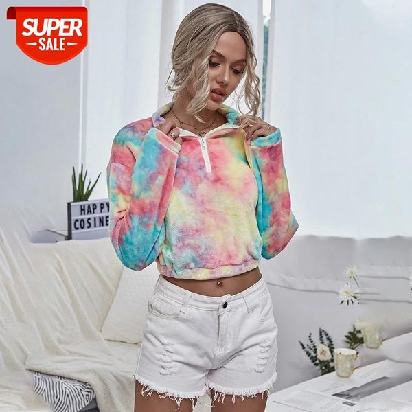 autumn winter casual tie dye plush hoodies women full sleeve pullovers short fleece crop hoodies 2020 new #in08, Black
autumn winter casual tie dye plush hoodies women full sleeve pullovers short fleece crop hoodies 2020 new #in08, Black