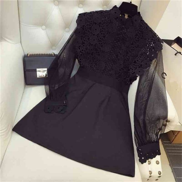 spring autumn hollow out lace design slim party dress female dresses a041 210519, Black;gray
spring autumn hollow out lace design slim party dress female dresses a041 210519, Black;gray