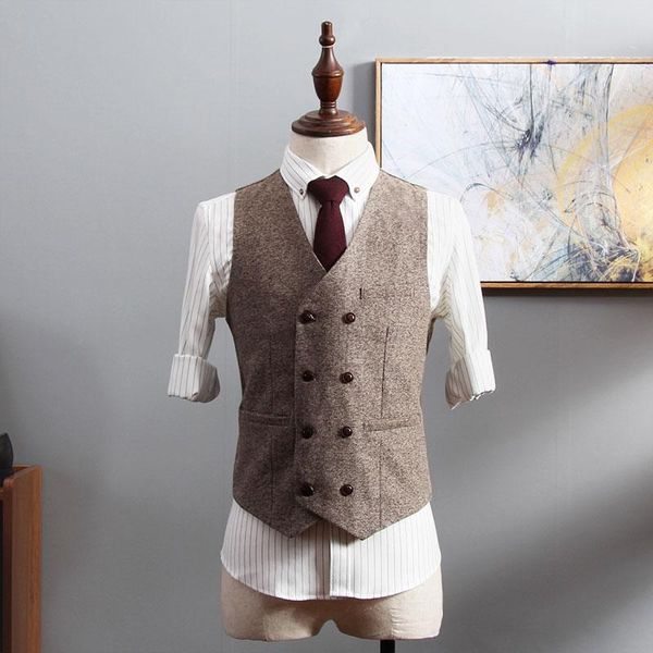 men's vests 2021 spring chalecos para hombre british style suit vest men casual business dress fashion man sleeveless jacket, Black;white
men's vests 2021 spring chalecos para hombre british style suit vest men casual business dress fashion man sleeveless jacket, Black;white