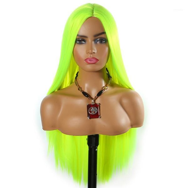 fluorescent green synthetic hair wigs long straight yellow halloween cosplay part heat resistant fiber for black women1
fluorescent green synthetic hair wigs long straight yellow halloween cosplay part heat resistant fiber for black women1