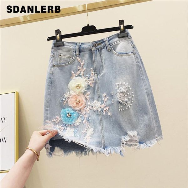 skirts jean skirt for women 2021 summer high waist beaded lace three-dimensional flowers slim package hip denim female jupe, Black
skirts jean skirt for women 2021 summer high waist beaded lace three-dimensional flowers slim package hip denim female jupe, Black