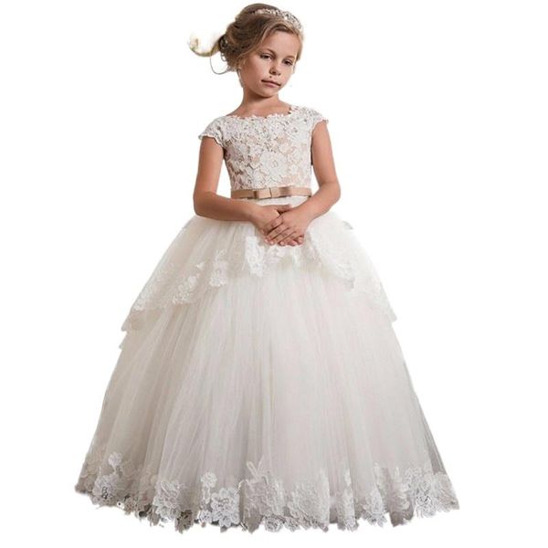 girl's dresses tailor-made white ivory flower girl lace appliques beading ball gowns floor length pageant first communion, Red;yellow
girl's dresses tailor-made white ivory flower girl lace appliques beading ball gowns floor length pageant first communion, Red;yellow