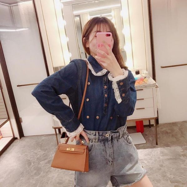 spring women lace patchwork denim shirt female casual cowboy cotton blouse ddxgz2 4.06 women's blouses & shirts, White
spring women lace patchwork denim shirt female casual cowboy cotton blouse ddxgz2 4.06 women's blouses & shirts, White