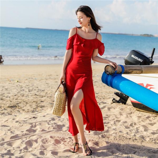 casual dresses women sling dress 2021 summer long tulle sleeveless embroidery red beach vacation, Black;gray
casual dresses women sling dress 2021 summer long tulle sleeveless embroidery red beach vacation, Black;gray