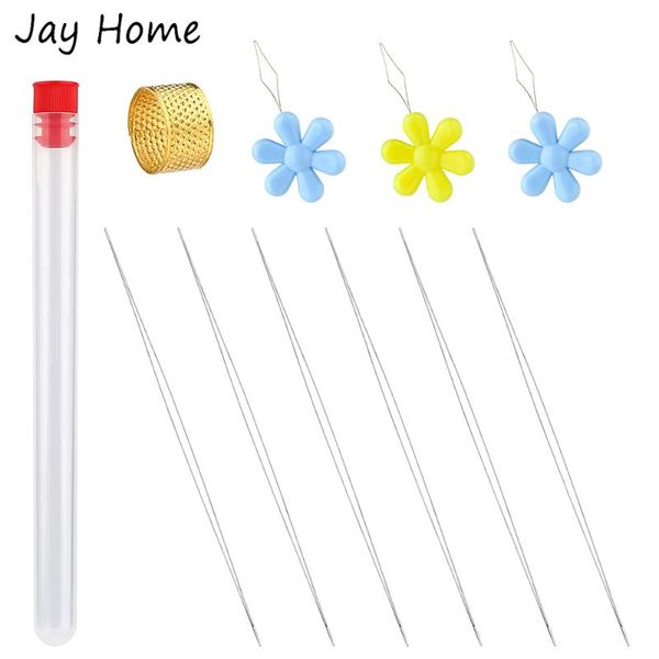 sewing notions & tools 6pcs 3.5 inch beading needles big eye seed beads with 3pcs needle threader finger thimble for diy jewelry making, Black
sewing notions & tools 6pcs 3.5 inch beading needles big eye seed beads with 3pcs needle threader finger thimble for diy jewelry making, Black