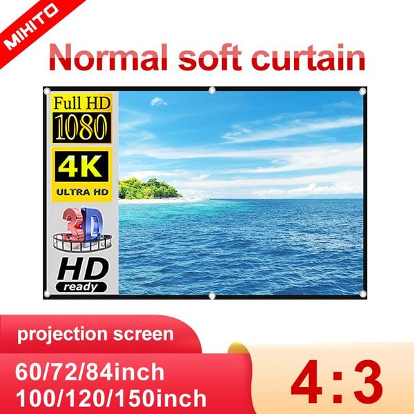 projection screens mixito 4:3 projector screen 120 inch hd foldable portable anti-crease movies for home,party, office, classroom
projection screens mixito 4:3 projector screen 120 inch hd foldable portable anti-crease movies for home,party, office, classroom