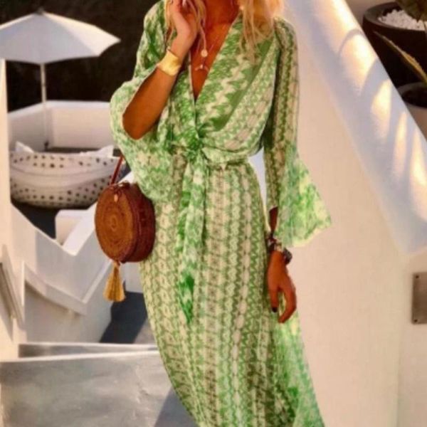 casual dresses women v-neck boho print dress three quarter sleeve holiday beach frock hign waist large swing type long vacation leisure, Black;gray
casual dresses women v-neck boho print dress three quarter sleeve holiday beach frock hign waist large swing type long vacation leisure, Black;gray