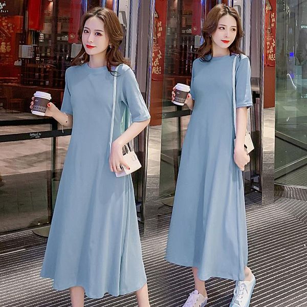 maternity dresses 834# dress summer o neck plain color t shirt cotton short sleeves loose stylish pregnant women mom, White
maternity dresses 834# dress summer o neck plain color t shirt cotton short sleeves loose stylish pregnant women mom, White
