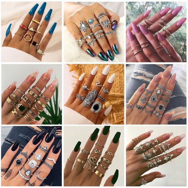 wedding rings bohemia vintage gold hollow star for women beach jewelry grunge aesthetic accessories snake female charm finger set, Slivery;golden
wedding rings bohemia vintage gold hollow star for women beach jewelry grunge aesthetic accessories snake female charm finger set, Slivery;golden