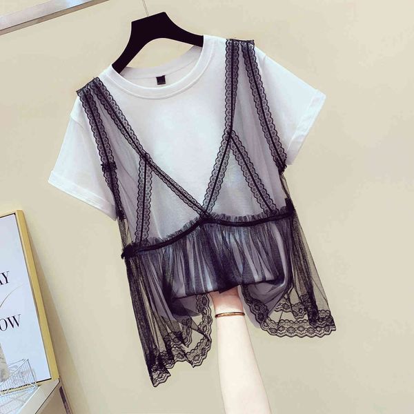 tee 2 pieces shirts tshirt women summer o neck cotton short-sleeved shirt + two piece set, White
tee 2 pieces shirts tshirt women summer o neck cotton short-sleeved shirt + two piece set, White