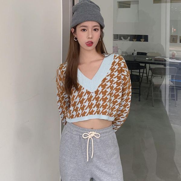 autumn loose short double-sided houndstooth v-neck long-sleeved knitted sweater cardigan retro slim fashion women's knits & tees, White
autumn loose short double-sided houndstooth v-neck long-sleeved knitted sweater cardigan retro slim fashion women's knits & tees, White