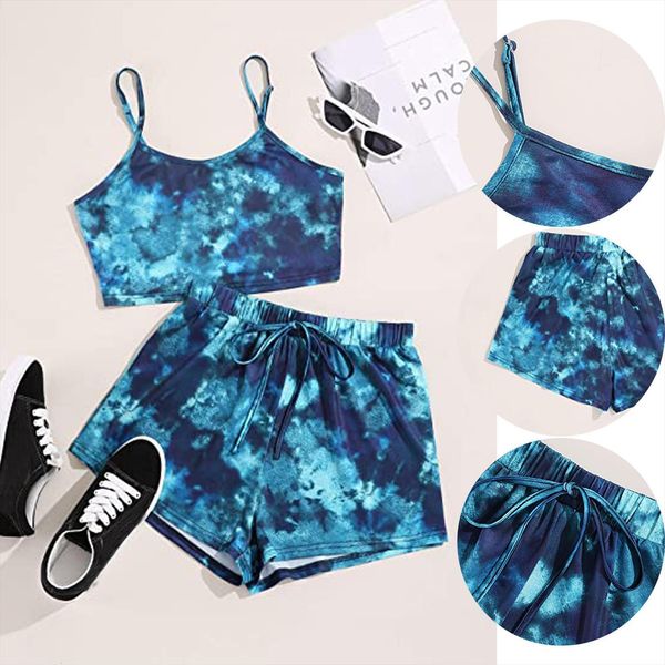 pajama sets two piece women sleepwear fashion suit outfits sleeveless casual cami shorts set pyjama homme, Black;red
pajama sets two piece women sleepwear fashion suit outfits sleeveless casual cami shorts set pyjama homme, Black;red