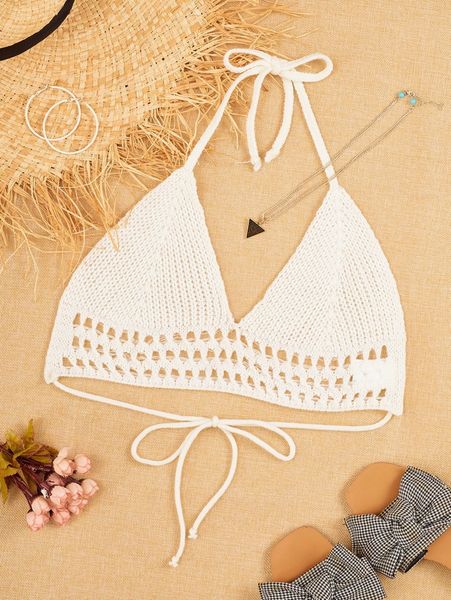 tie back open knit cover up f4ds#, White;black 
tie back open knit cover up f4ds#, White;black
