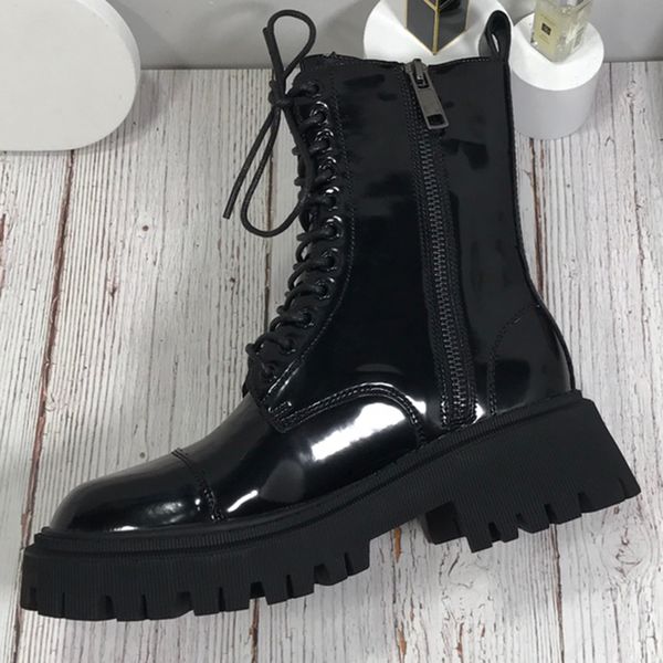 womens platform martin boots fall winter fashion designer patent leather ankle booties, Black
womens platform martin boots fall winter fashion designer patent leather ankle booties, Black