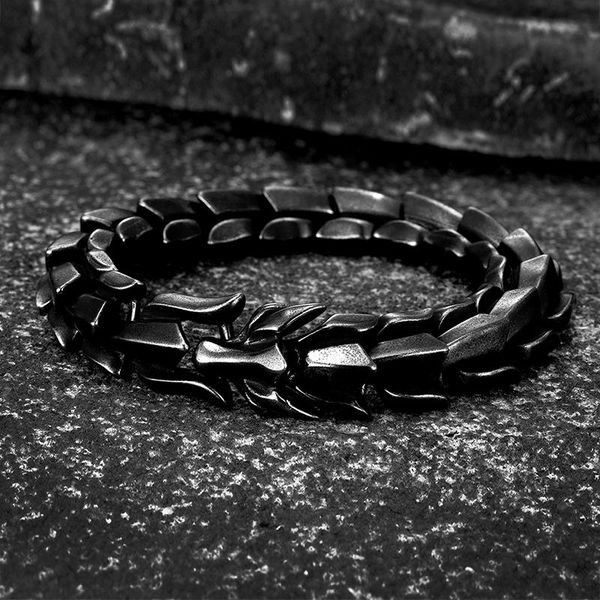 link, chain trend mens dragon personality bracelet retro metal keel fashion men's woman classic punk rock hip hop hand jewelry, Black
link, chain trend mens dragon personality bracelet retro metal keel fashion men's woman classic punk rock hip hop hand jewelry, Black