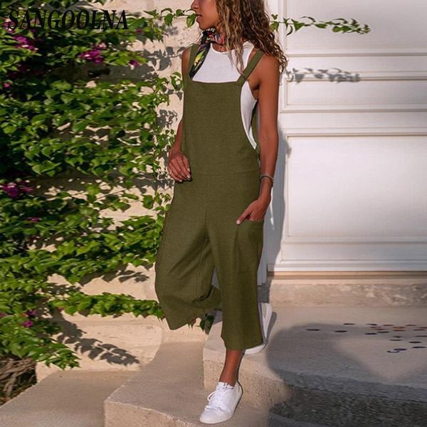 rompers 2021 brand women casual loose cotton solid pockets jumpsuit overalls wide leg black red green pants women's & capris, Black;white
rompers 2021 brand women casual loose cotton solid pockets jumpsuit overalls wide leg black red green pants women's & capris, Black;white