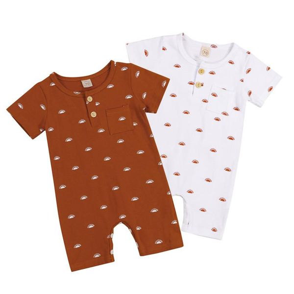 jumpsuits breathable baby girls boys infant summer sun printing pocket decoration short sleeve round collar button romper, Blue
jumpsuits breathable baby girls boys infant summer sun printing pocket decoration short sleeve round collar button romper, Blue