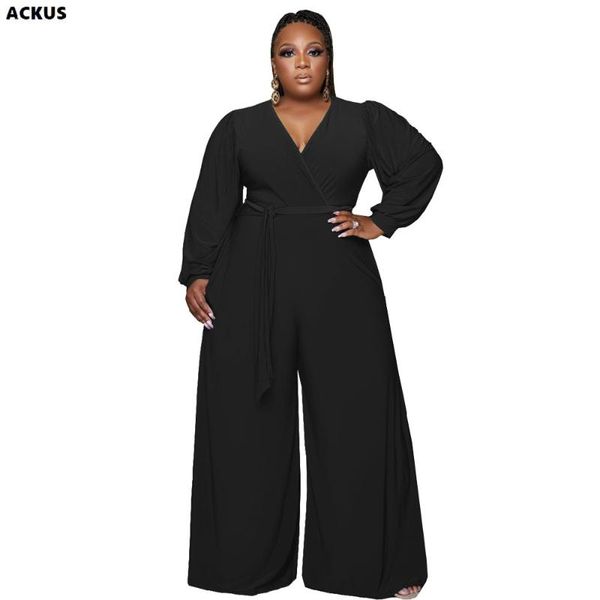 plus size pants ackus women jumpsuits solid loose wide leg rompers bandage sashes fashion one piece overalls casual outifts autumn, Black
plus size pants ackus women jumpsuits solid loose wide leg rompers bandage sashes fashion one piece overalls casual outifts autumn, Black