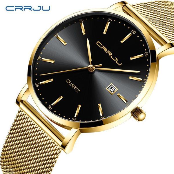 wristwatches crrju luxury golden stainless steel mesh men quarzt watch simple stylish sport waterproof date wristwatch gifts for, Slivery;brown
wristwatches crrju luxury golden stainless steel mesh men quarzt watch simple stylish sport waterproof date wristwatch gifts for, Slivery;brown