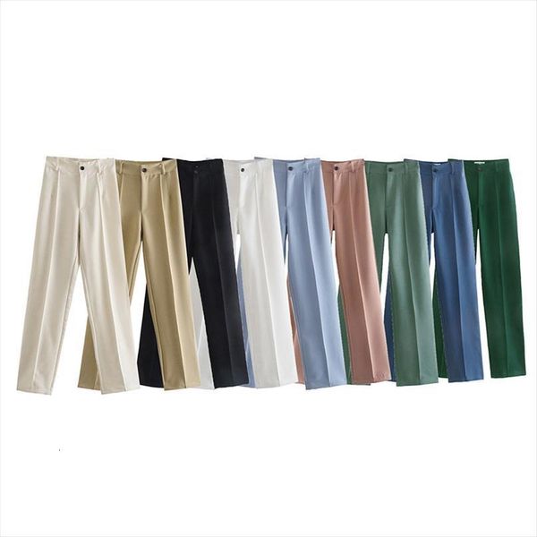 chic fashion office solid women pants straight vintage high waist zipper fly female trousers mujer, Black;white
chic fashion office solid women pants straight vintage high waist zipper fly female trousers mujer, Black;white