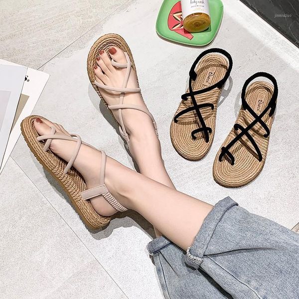 summer cross strap set foot sandals women flat elastic ladies1, Black
summer cross strap set foot sandals women flat elastic ladies1, Black