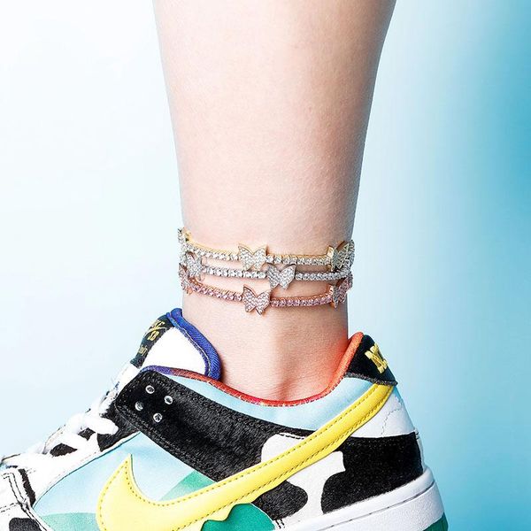 anklets jinao cz hip hop personality iced out 3mm tennis butterfly with 1.5inch tail chain anklet men and women jewelry for gift, Red;blue
anklets jinao cz hip hop personality iced out 3mm tennis butterfly with 1.5inch tail chain anklet men and women jewelry for gift, Red;blue