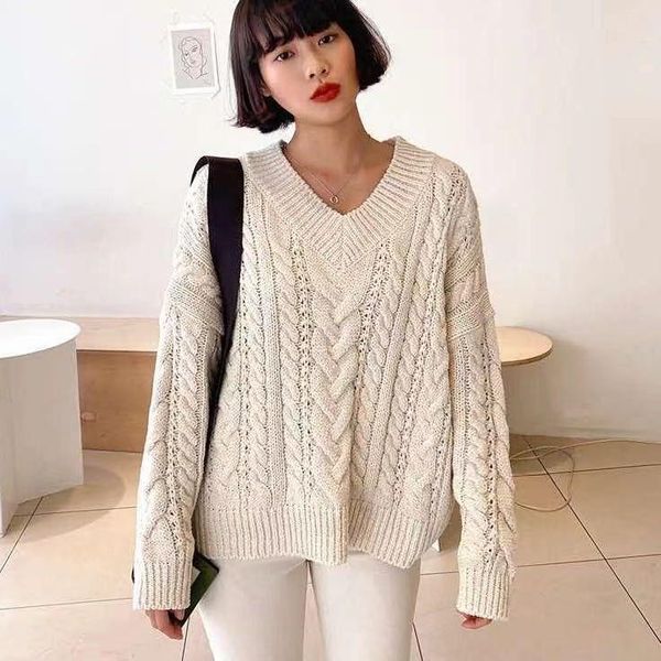 women's sweaters women short style twist knitted sweater v neck long sleeve korean fashion chic pullovers, White;black
women's sweaters women short style twist knitted sweater v neck long sleeve korean fashion chic pullovers, White;black