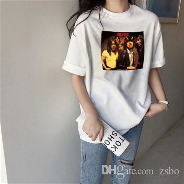 women's t-shirt new fashion street women's 3d band pattern t-shirt black short-sleeved clothes t-shirt loose wc x639, White
women's t-shirt new fashion street women's 3d band pattern t-shirt black short-sleeved clothes t-shirt loose wc x639, White