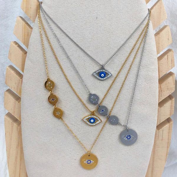 blue cubic zirconia evil eye necklace for women rainbow crystal rhinestone pendant party birthday gift chains, Silver
blue cubic zirconia evil eye necklace for women rainbow crystal rhinestone pendant party birthday gift chains, Silver