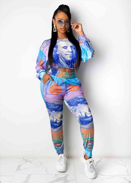 style 2 piece outfits womenpant long sleeve dollar print crop high waist pants autumn set loungewear, White
style 2 piece outfits womenpant long sleeve dollar print crop high waist pants autumn set loungewear, White