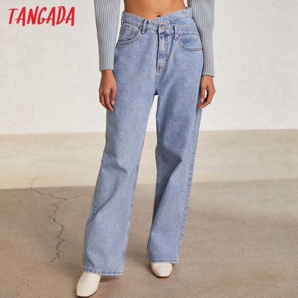 tangada fashion women high waist jeans pants long trousers pockets buttons female pants 4p63 210609, Blue
tangada fashion women high waist jeans pants long trousers pockets buttons female pants 4p63 210609, Blue