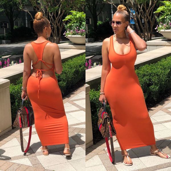 2021 backless lace-up solid dress womans designers clothes women long maxi dresses, Black;gray
2021 backless lace-up solid dress womans designers clothes women long maxi dresses, Black;gray