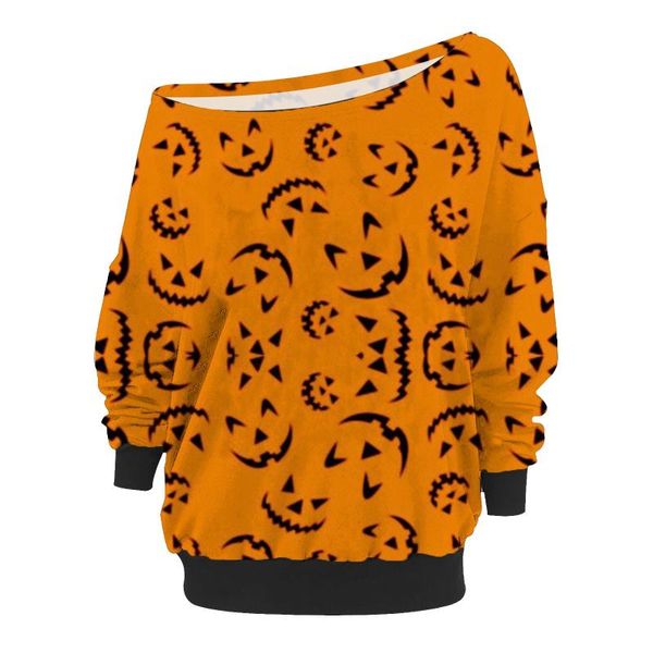 women's hoodies & sweatshirts women fashion solid color halloween print long sleeve clothing sudadera mujer moletom strapless collar t-, Black
women's hoodies & sweatshirts women fashion solid color halloween print long sleeve clothing sudadera mujer moletom strapless collar t-, Black