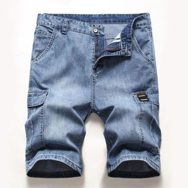 summer plus size five-point pants overalls shorts men's casual loose multi-pocket medium denim pantalon cargo homme jeans, Blue
summer plus size five-point pants overalls shorts men's casual loose multi-pocket medium denim pantalon cargo homme jeans, Blue