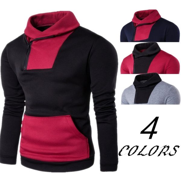 autumn winter 2020 men's fashion simple and versatile color matching pullover, Black
autumn winter 2020 men's fashion simple and versatile color matching pullover, Black