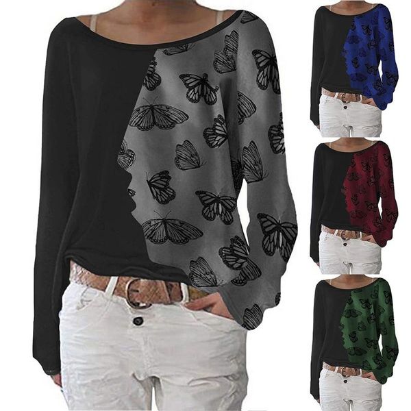 women's blouses & shirts casual o-neck long sleeve blouse plus size patchwork butterfly and blusas mujer de moda 2021, White
women's blouses & shirts casual o-neck long sleeve blouse plus size patchwork butterfly and blusas mujer de moda 2021, White