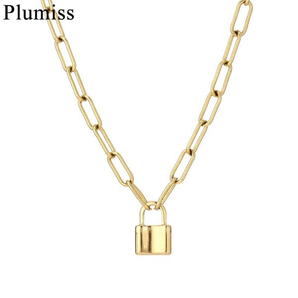 padlock pendant necklace shaped lock thick gold color rectangle stainless steel chain charm for women hippie punk necklaces, Silver
padlock pendant necklace shaped lock thick gold color rectangle stainless steel chain charm for women hippie punk necklaces, Silver