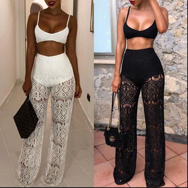 summer mesh sheer women capri high waist lace solid black see through beach cover up trousers, Black;white
summer mesh sheer women capri high waist lace solid black see through beach cover up trousers, Black;white