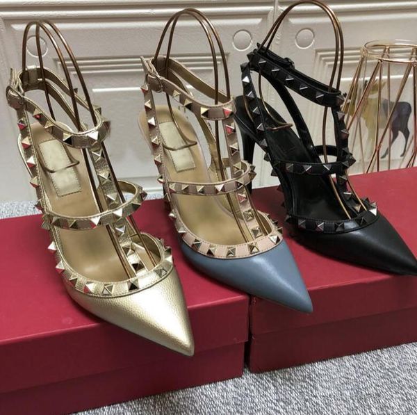 sandals brand v high sandals rivets genuine leather women wedding shoes 10cm thin heel pointed toe size 34-43, Black
sandals brand v high sandals rivets genuine leather women wedding shoes 10cm thin heel pointed toe size 34-43, Black