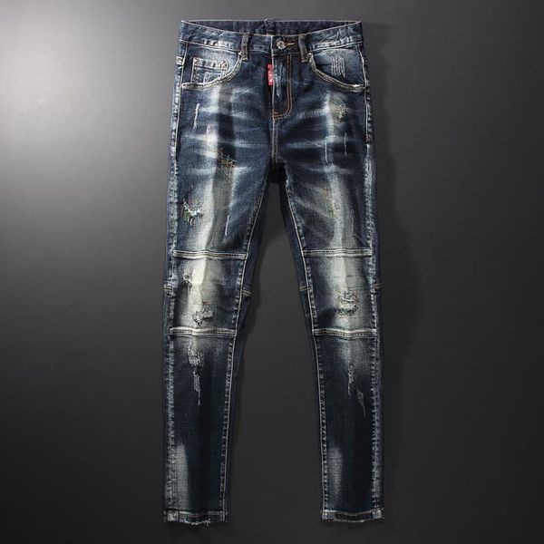 men's jeans jean slim homme punk trousers retro black blue fashion designer ripped men spliced elastic hip hop biker pant denim
men's jeans jean slim homme punk trousers retro black blue fashion designer ripped men spliced elastic hip hop biker pant denim
